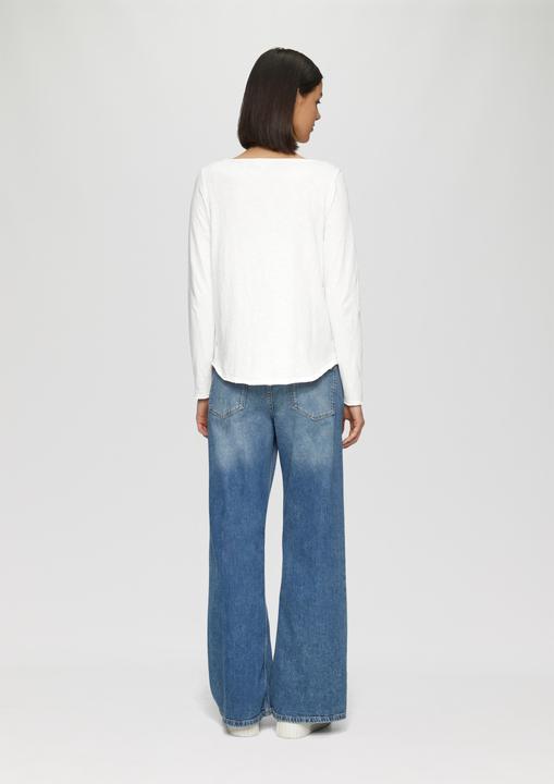 Produktbild S.Oliver T-Shirt Longsleeve mit Flammgarnstruktur und U-Boot-Ausschnitt (44)