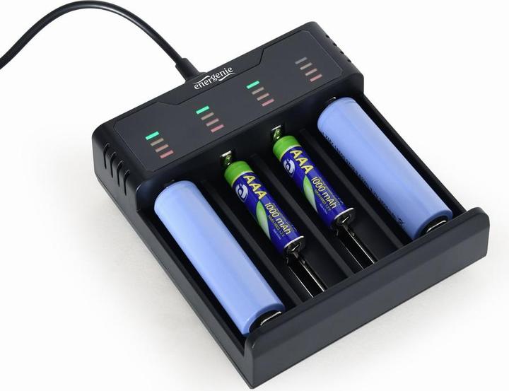 Immagine prodotto Energenie BC-USB-02 (1 pz., 10440, 14500, 14650, 16340, 17500, 17670, 18350, 18500, 18650, 18700, A, AA, AAA, AAAA, C)