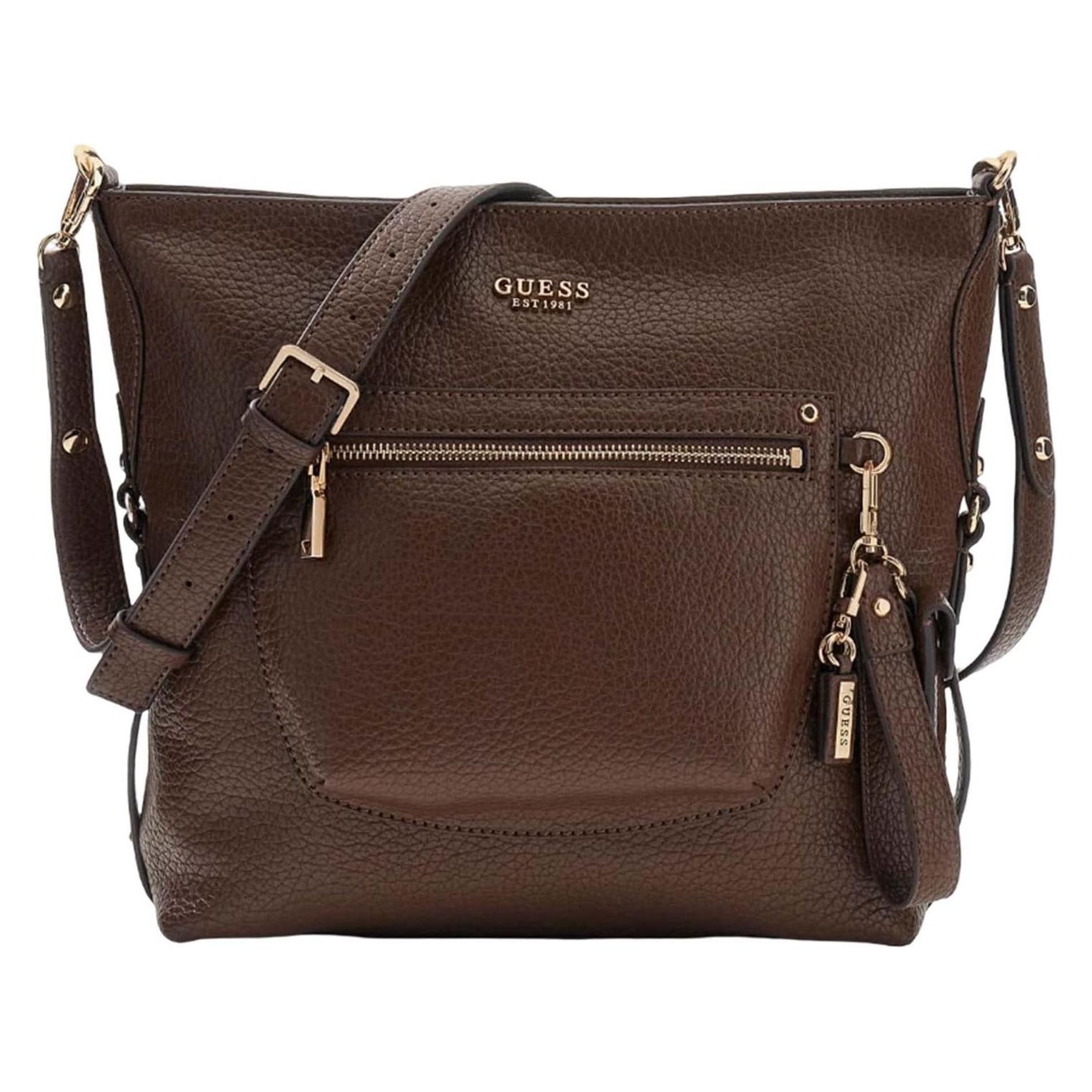 Guess, Damen, Handtasche, Marsha Crossbody Bag, Braun