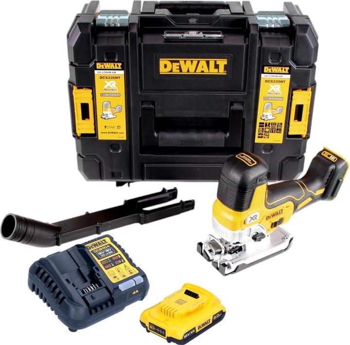 Produktbild DeWalt DCS 335 D1 Akku Stichsäge 18V + 1x Akku 2,0 Ah + 1x Schnellladegerät in TSTAK