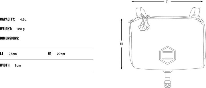 Produktbild Apidura Expedition Accessory Pocket (4.5L) (4.50 l, Lenkertasche)