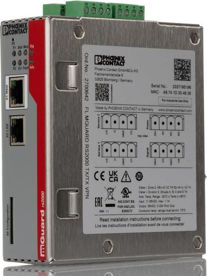 Produktbild Phoenix Contact Router FL MGUARD RS2000 TX/TX VPN