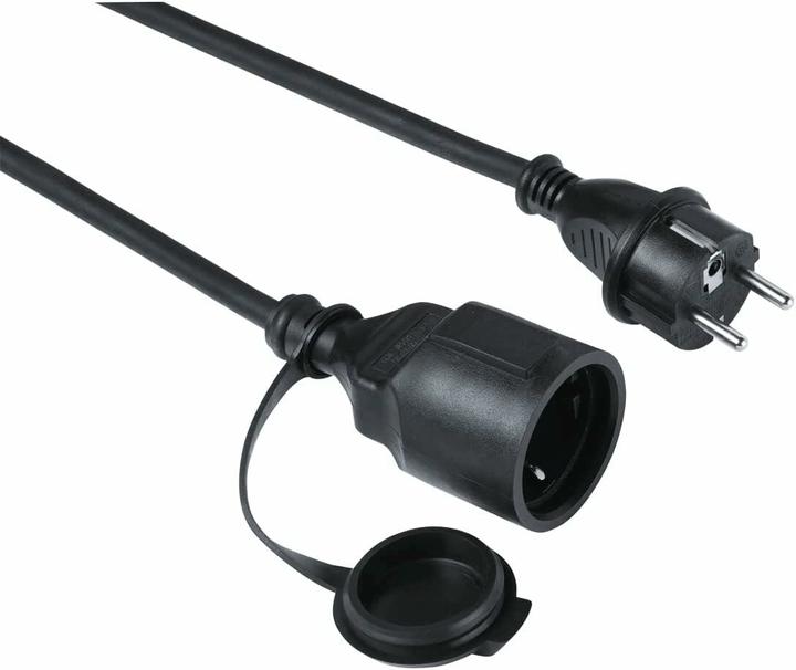 Image du produit Hama 00223252 Rallonge Outdoor IP44 pour l'extérieur, couvercle de protection, 10 m, noir (10 m)