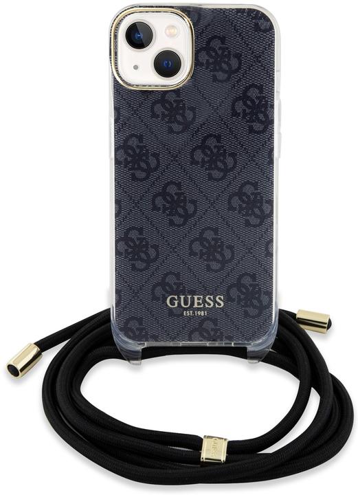 Actual product image Guess IML 4G Crossbody Case for Apple iPhone 15 - black (Apple iPhone 15)