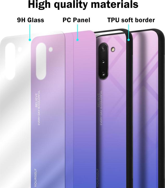 Produktbild Cadorabo TPU 2 Farben Glas Cover (Samsung Galaxy Note 10)