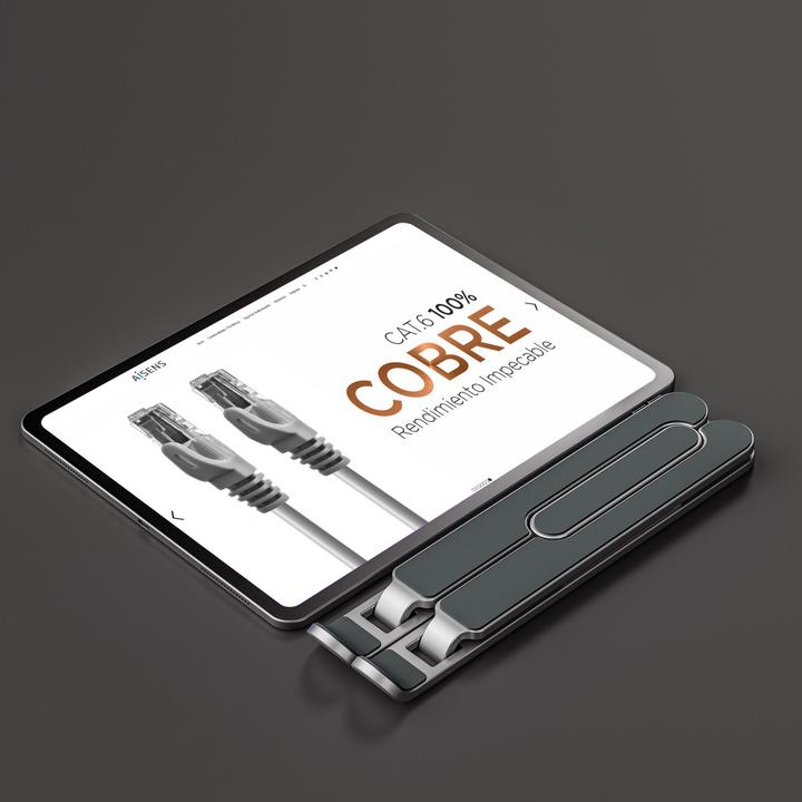 Produktbild Aisens Soporte De Sobremesa Ajustable Para Portatil Tablet Plata