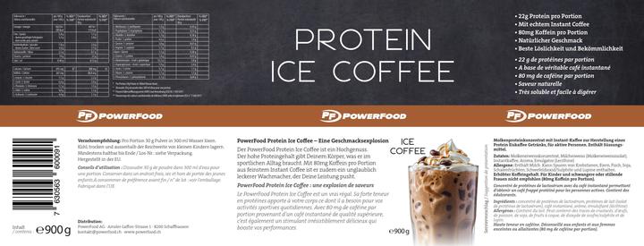 Nährwerte und Zutaten Powerfood Protein Ice Coffee (ice coffee, 1 Stk., 900 g)