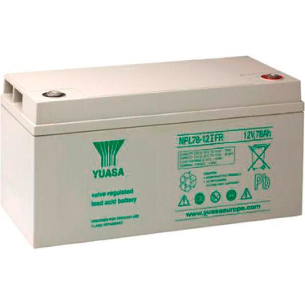 Yuasa, Fahrzeugbatterie, NPL78-12iFR Blei Akku mit M8 Schraubanschluss 12V, 78000mAh (12 V, 78 Ah)