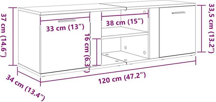 Image du produit vidaXL Bridget (34 x 120 x 37 cm)