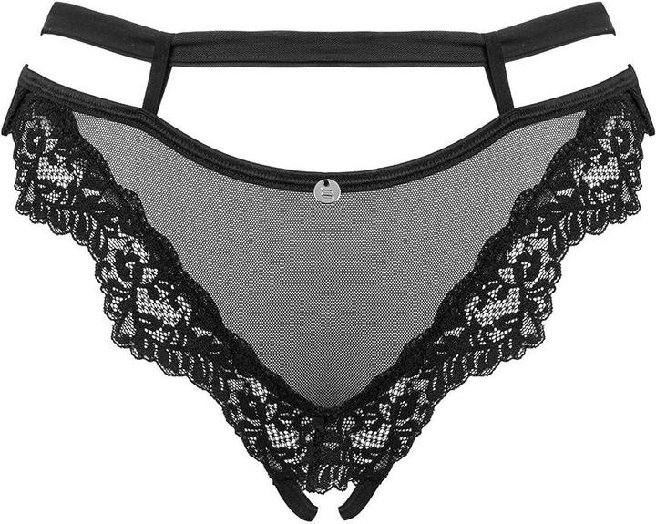 Produktbild Obsessive Setilla Crotchless Panties - Black (S, M)