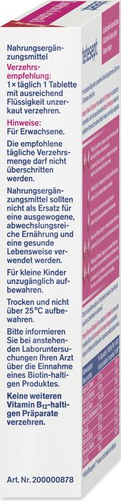 Valeurs nutritives et ingrédients Tetesept Vitamin B-Komplex (30 pcs, Cachets)