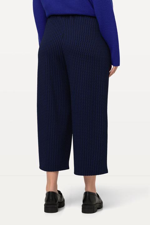 Image du produit Ulla Popken Jupe-culotte Sienna à coupe ajustée, matière texturée et ceinture élastique (48)