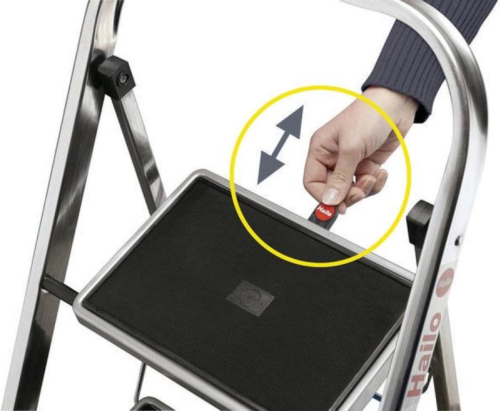 Actual product image Hailo K70 StandardLine, aluminium stepladder, 3 steps (Stepladder, 106 cm)