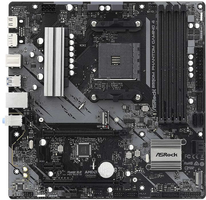 Image du produit AsRock B550M Phantom Gaming 4 (AM4, AMD B550, mATX)
