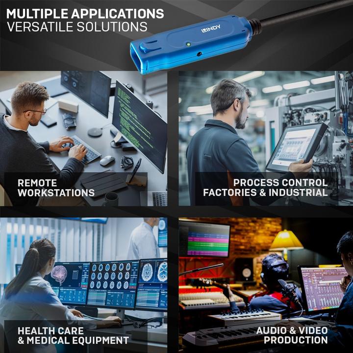 Produktbild Lindy USB 3.0 Aktiv-Verlängerungskabel (8 m, USB 3.0)