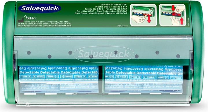 Actual product image Salvequick Plaster dispenser Blue Detectable (1 x)