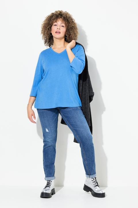 Actual product image Ulla Popken Country Lettered 3/4 Sleeve Tee (58)