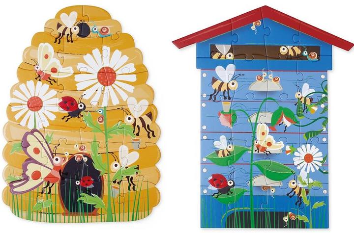 Actual product image Scratch Contour puzzle bee double sided (20 pieces)