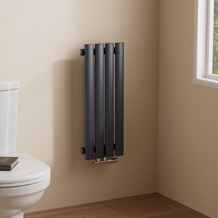 Produktbild Emke Heizkörper, Ovaler Heizkörper, Anthrazit 60x24cm 177W Einlagig (177 W)