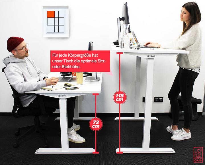 Produktbild Novigami Schreibtisch elektrisch höhenverstellbar Ototo | Stehpult | BxT 1200 x 800 mm | Mintgrün |