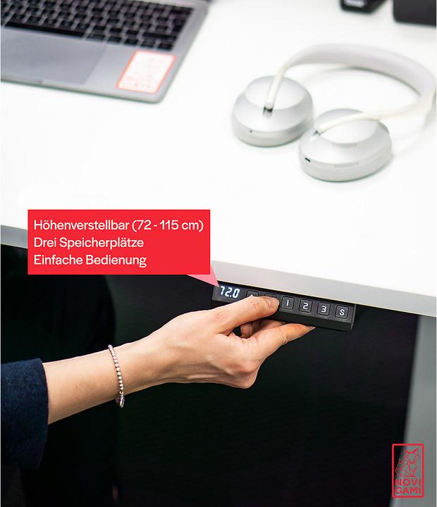 Produktbild Novigami Schreibtisch elektrisch höhenverstellbar Ototo | Stehpult | BxT 1200 x 800 mm | Mintgrün |