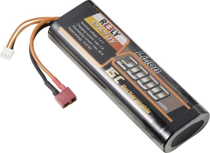 Reely Modellbau-Senderakku (LiIon) 7.4 V 2000 mAh Zellen-Zahl: 2 15 C Hardcase T (7.40 V, 2000 mAh)