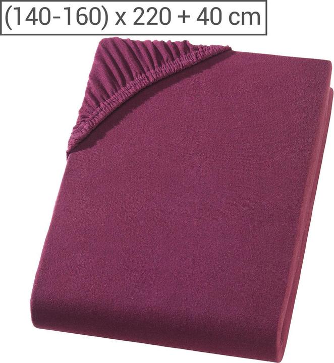 Produktbild Casativo Premium Spannbetttuch für Boxspringbett & Wasserbett - Bordeaux, 140-160x220 cm - 190g/m2 (140-160 x 220 cm)
