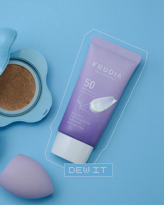 Actual product image Frudia Blueberry Hydrating Air Fit Sunscreen SPF 50 Moisturizing (Suntan cream, SPF 50, 50 ml)