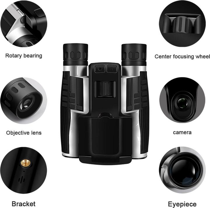 Produktbild Wellcraft Feldstecher mit Kamera und Display (12 x, 32 mm)