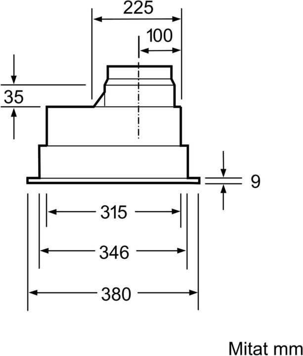 Actual product image Bosch Hausgeräte DHL555BL (Wall hood)