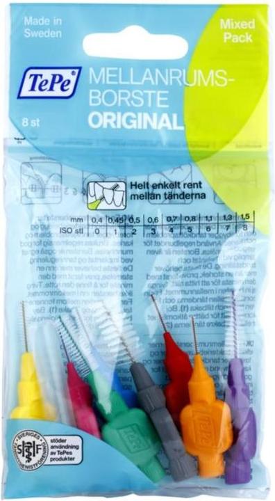 Produktbild TePe Interdentalbürsten Original Mixed Pack ISO 0-7 (8 x, 1.30 mm)