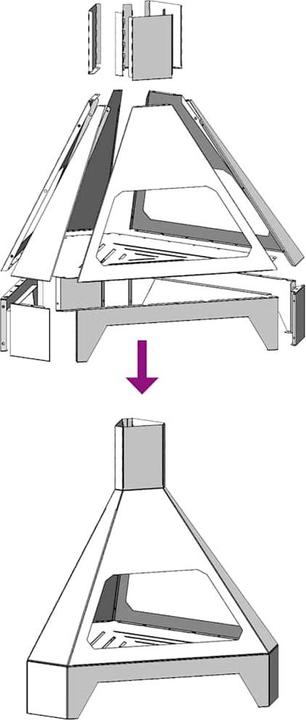 Produktbild vidaXL Holzfeuerstelle