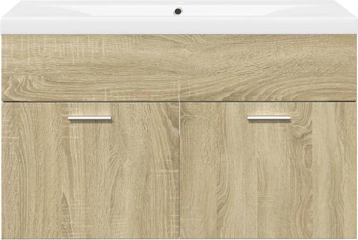 Produktbild vidaXL Waschbeckenunterschrank Wand Unterschrank Badschrank mit Einbaubecken