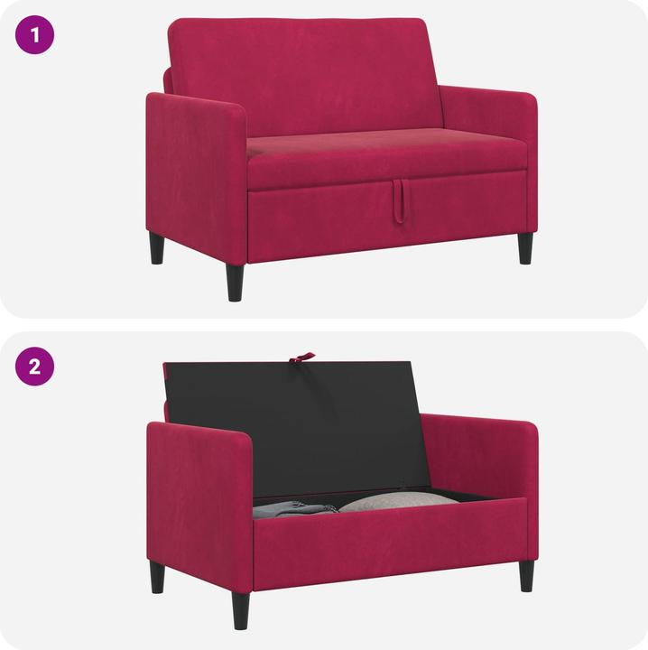 Produktbild vidaXL Sofa mit Stauraum (2-Sitzer)