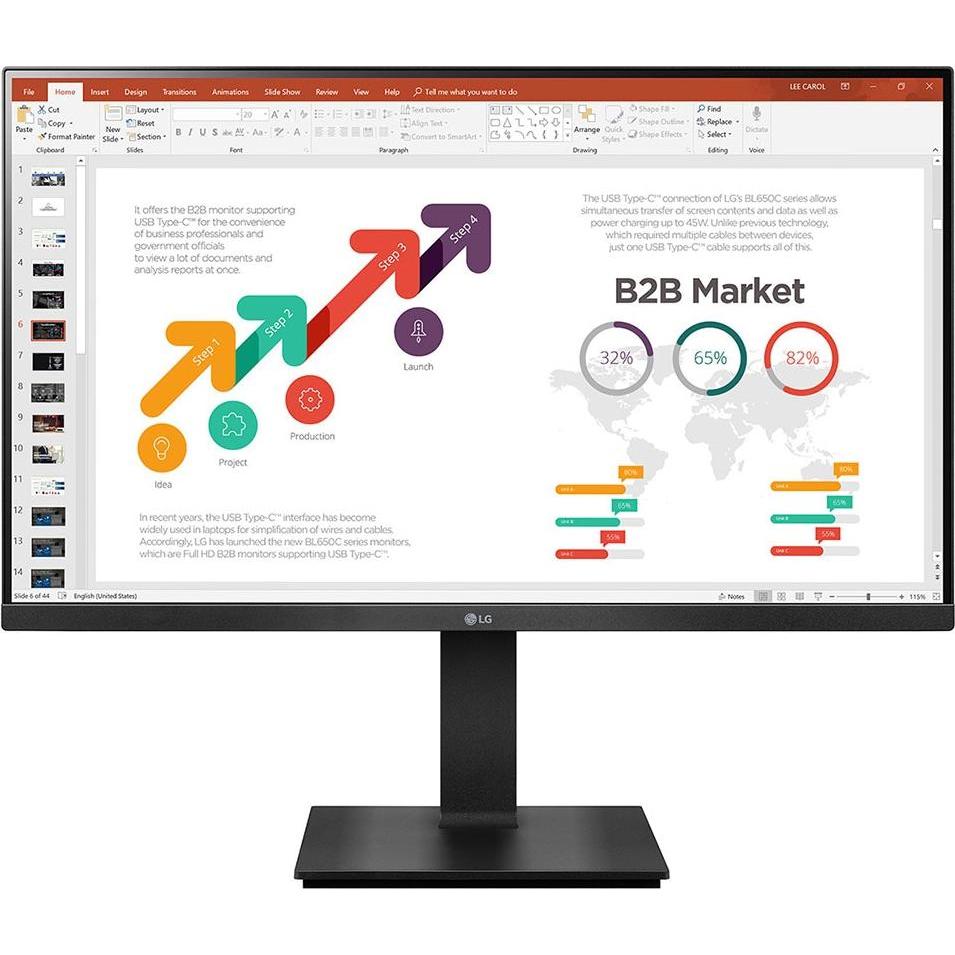 LG 27BP45YP-B PC-Monitor 27' Voll (1920 x 1080 Pixel, 27"), Monitor, Schwarz