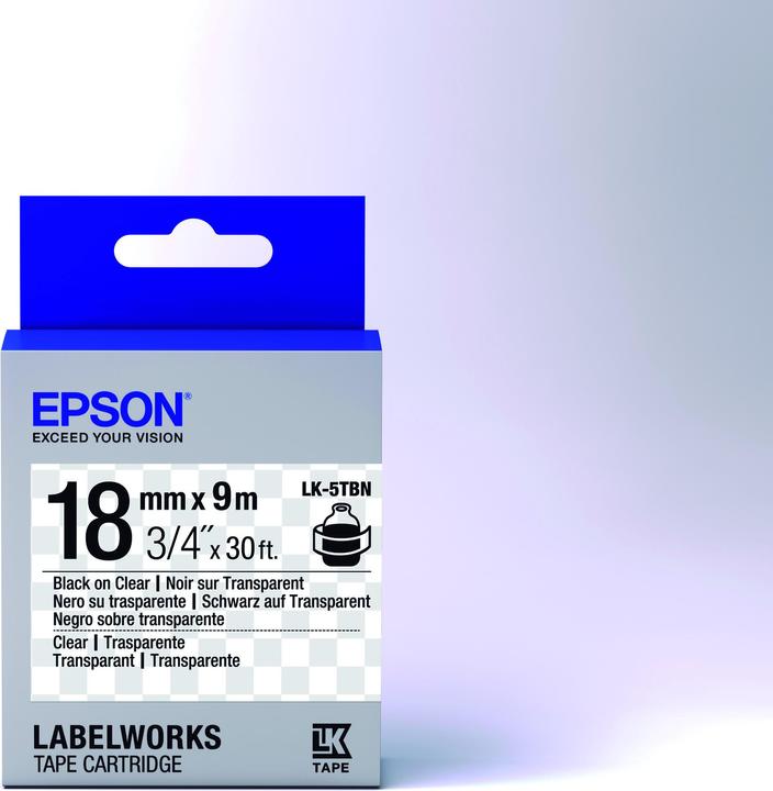 Productafbeelding Epson Labelcassette Lk-5tbn (1.80 cm, Zwart)