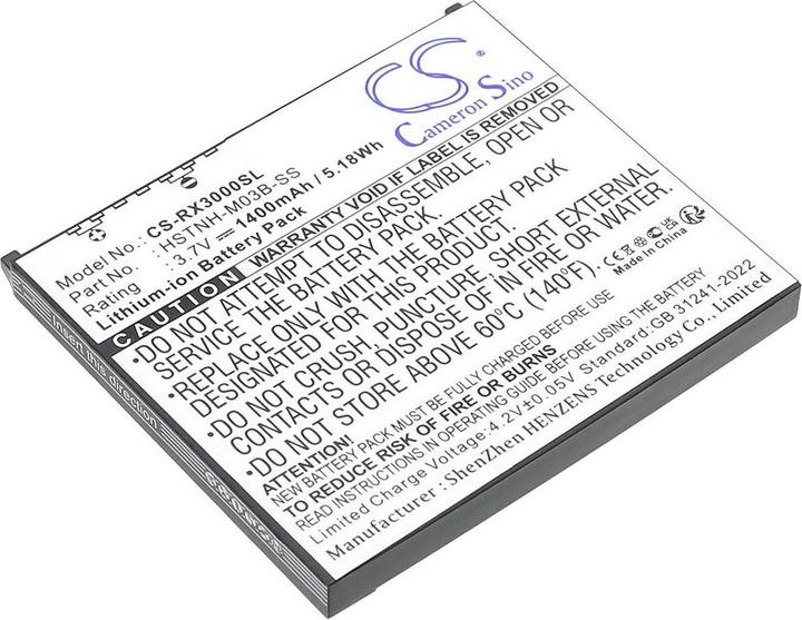 Actual product image NoName Battery for HP iPAQ RX3100 replacement battery 1400 mAh (1 Cell, 1400 mAh)