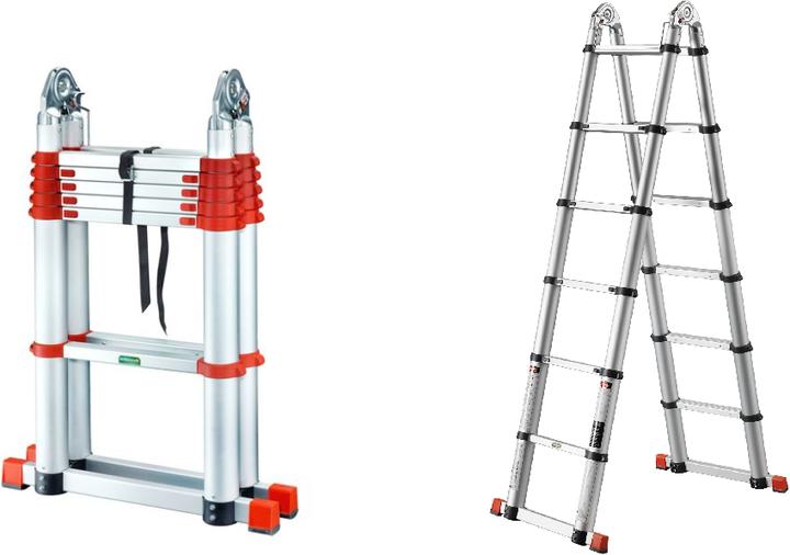 Produktbild technocraft Teleskop-Klappleiter (Stehleiter, 385 cm)