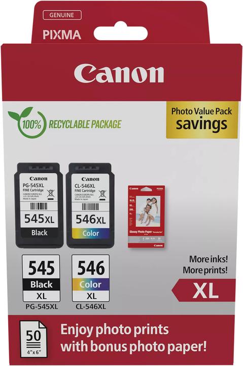 Actual product image Canon PG-545XL/CL-546XL Photo Value Pack (FC, Color)