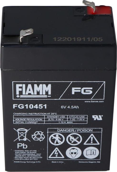 Image du produit Fiamm Batterie pour véhicules Peg Perego 6 Volt (6 V, 4.50 Ah)