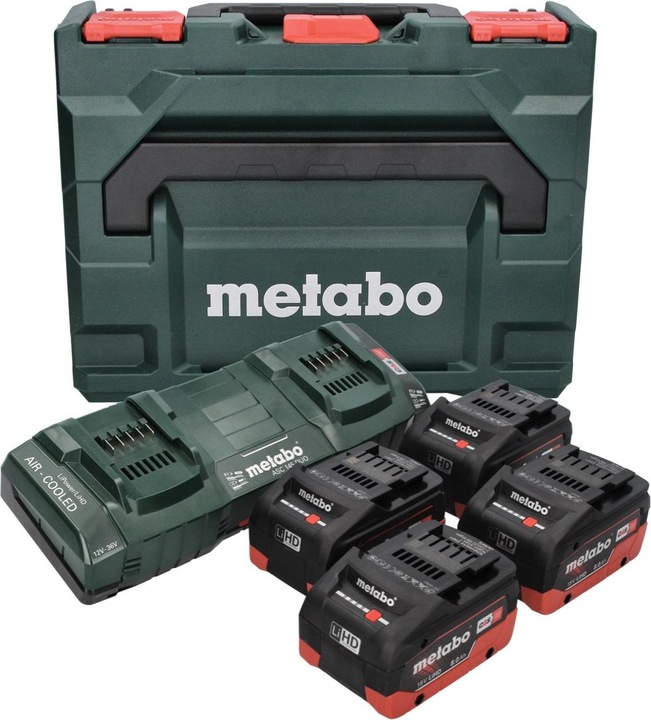 Actual product image Metabo Basic set LiHD 18 V + 4x rechargeable battery 8.0 Ah + 2x charger + metaBOX ( 685135000 ) (18 V)