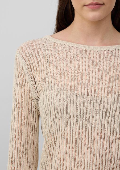 Actual product image S.Oliver Strickpullover Luftiger Strickpullover aus Leinenmix mit Ajourmuster (36)
