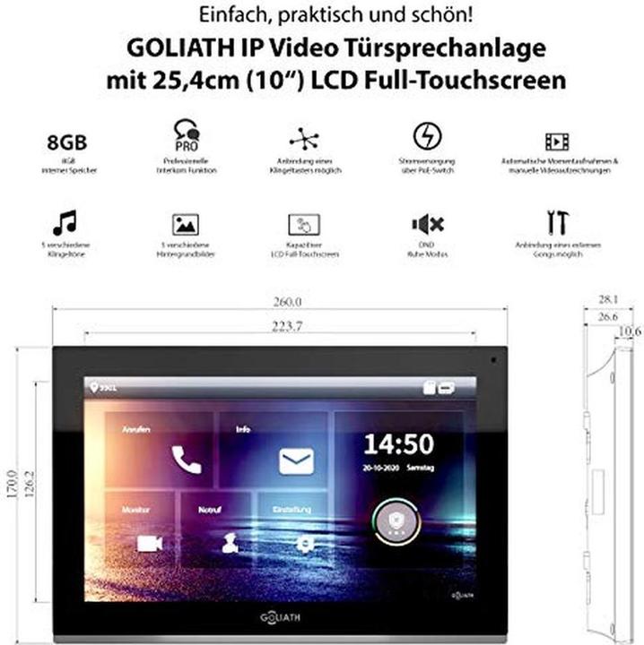 Actual product image Goliath Toys Video Door Intercom with Touchscreen, App Control, and Modular Station (Wireless)