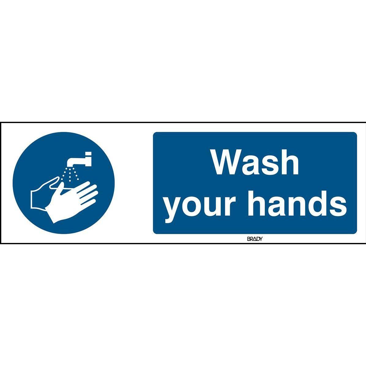 Brady, Etiketten, ISO Safety Sign - Wash your