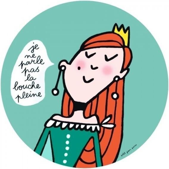 Produktbild Petit Jour Paris dessertteller baby princesse "je ne parle pas..."