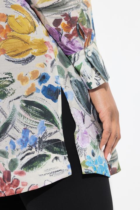 Produktbild Ulla Popken Longbluse, Modalmix, Hemdkragen, Langarm (60)