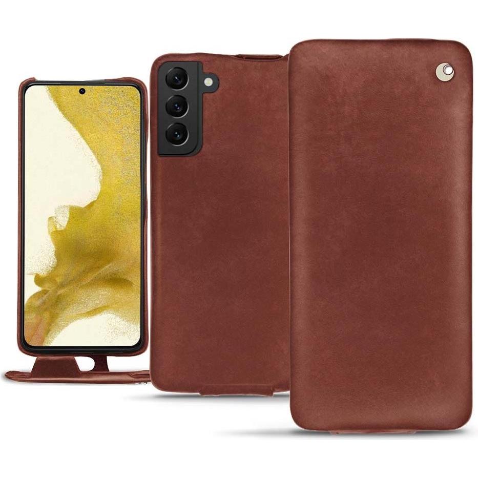 Noreve Lederschutzhülle vertikal (Samsung Galaxy S22), Smartphone Hülle, Rot