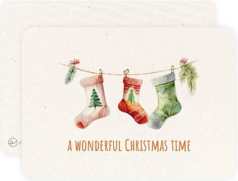 Actual product image Fotoeigenart Postkarte Aquarell A Wonderful Christmas Time A6