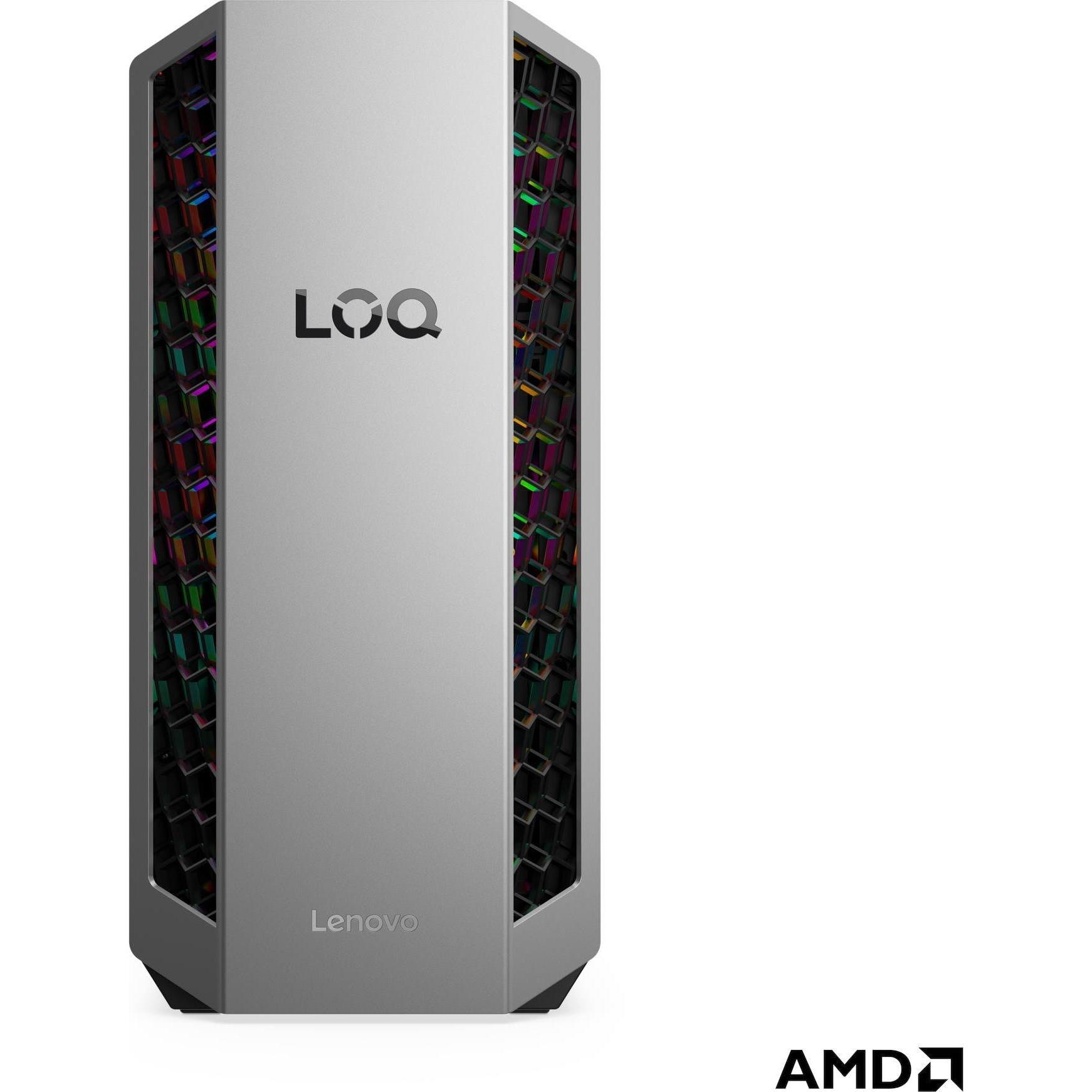 Lenovo LOQ Tower 26ADR10 (512 GB, 16 GB, AMD Ryzen 7 8745HX, GeForce RTX 5050), PC, Schwarz, Grau