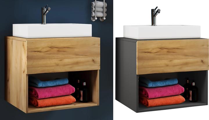 VCM 2-piece bathroom block washbasin drawer "Lendas II" bathroom furniture